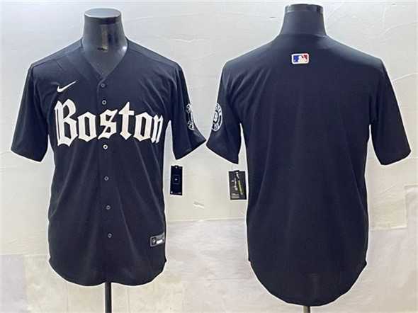 Men%27s Boston Red Sox Blank Black Gothic Vapor Limited Stitched Jersey->boston red sox->MLB Jersey